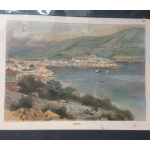 KORČULA, CURZOLA, HRVATSKA KOLORIRANA VEDUTA, BUDAPEST 1886-1901