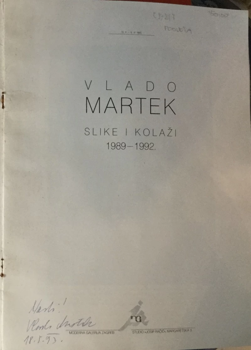 Vlado Martek: Slike i kolaži 1989. - 1992. (katalog)