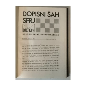 Dopisni šah, godina 1981. brojevi I-XII