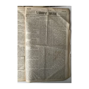 Novine dalmatinsko-hervatsko-slavonske / Narodne novine godina XV. (1849.) BR. 1-228 
