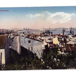 POLA PULA ISTRA HRVATSKA PANORAMA GUIDO COSTALUNGA 1910/11.STARA RAZGLEDNICA 1914