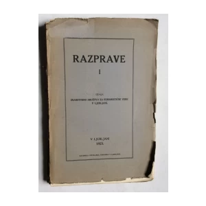 RAZPRAVE,  ZNANSTVENO DRUŠTVO ZA HUMANISTIČNE VEDE V LJUBLJANI, 1923.