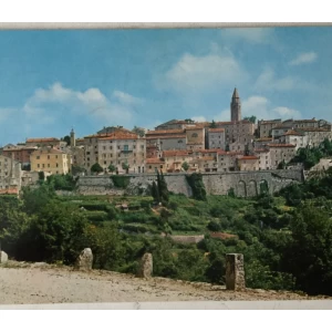 Labin: stara razglednica pogled na zidine