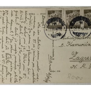 Labin: stara razglednica Pogled na Labin/Panorama di Albona