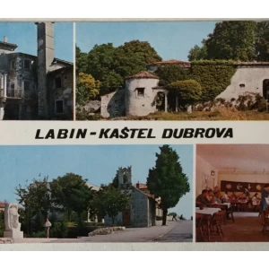 Labin: stara razglednica Labin Kaštel Dubrova