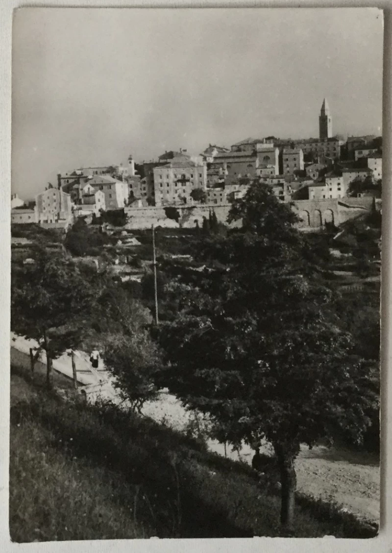 Labin: stara razglednica pogled na dio Starog grada