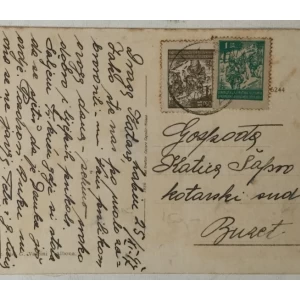 Labin: stara razglednica Albona - Via Onorato Zustovich