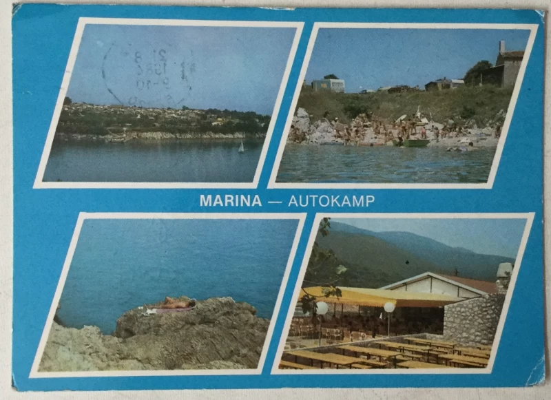 Labin: stara razglednica marina - autokamp