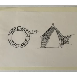 Kanfanar: skica Kažun s pokrovom