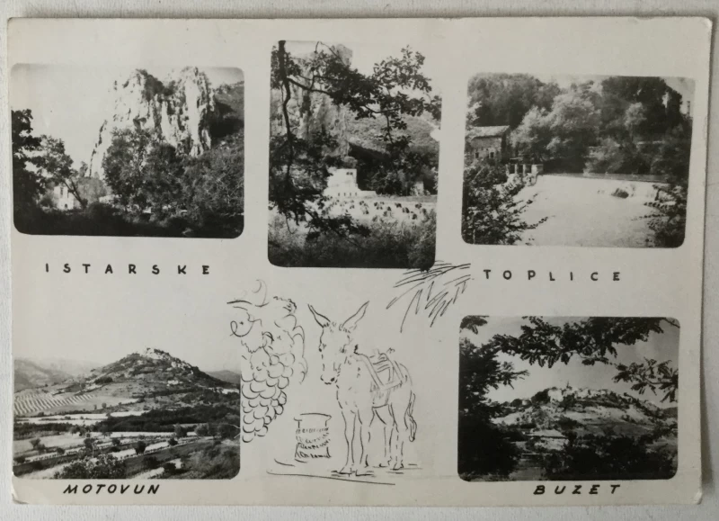 Istarske toplice, Motovun, Buzet: stara razglednica