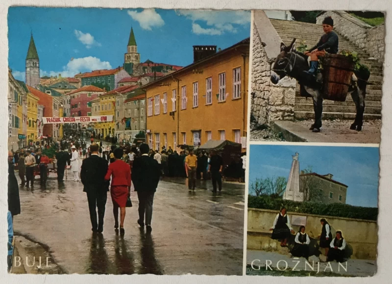 Buje, Grožnjan: stara razglednica