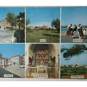 Istra: stara razglednica šest mjesta