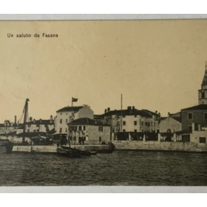 Fažana: stara razglednica Un saluto da Fasana