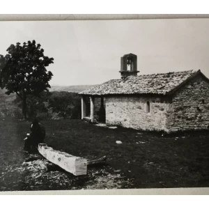 Draguć: stara fotografija Crkva sv, Roka i okolica