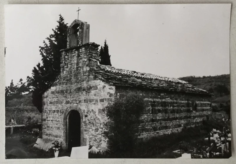 Draguć: stara fotografija Crkva sv, Elizeja