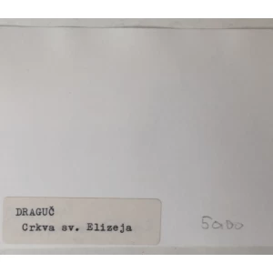 Draguć: stara fotografija Crkva sv, Elizeja