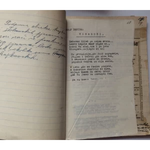 RUDOLF DEVIDE, LEPE TI JE ZAGORJE ZELENE, POPEVKE, ORIGINAL  U RUKOPISU UZ ISJEČKE IZ NOVINA, ZAGREB, 1943.