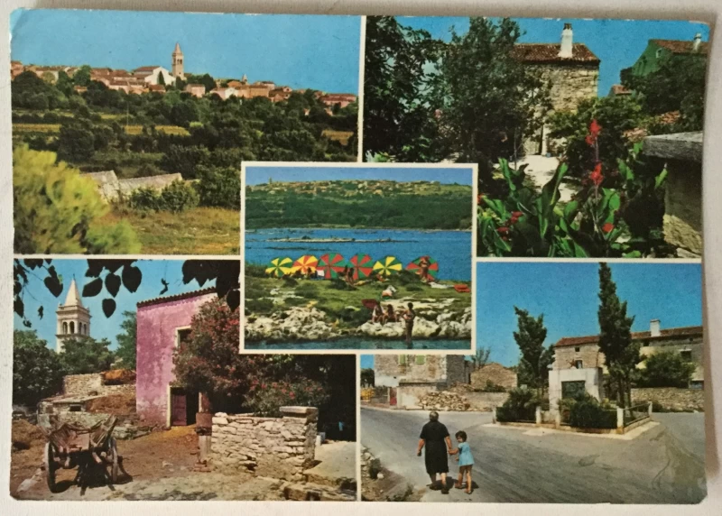 Ližnjan: stara razglednica pet motiva