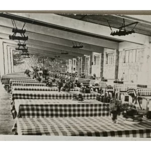 Medulin: stara razglednica Dječje ljetovalište NOGZ - a blagovaonica