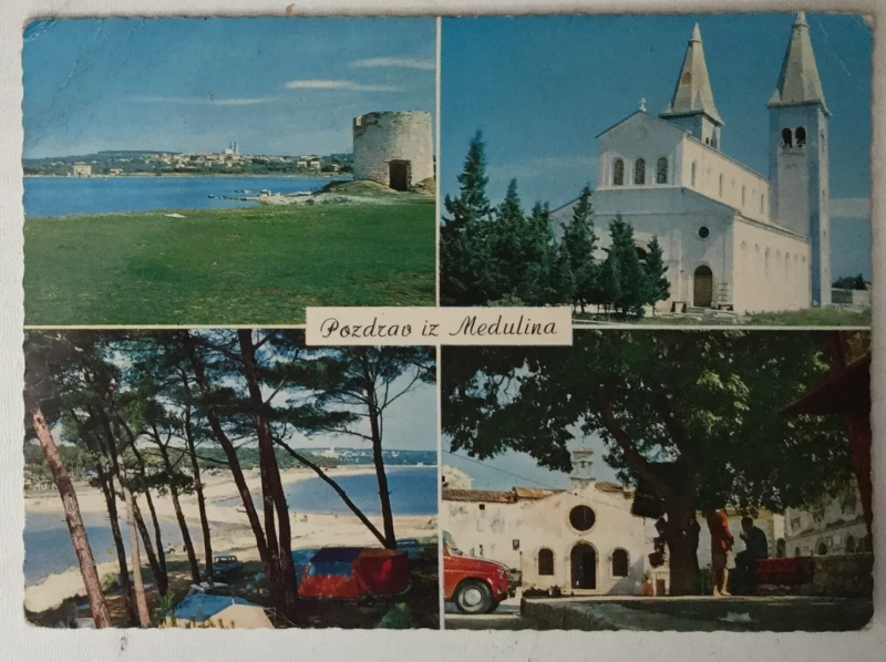 Medulin: stara razglednica Pozdrav iz Medulina 4 motiva