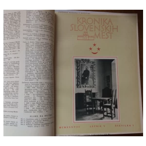 KRONIKA SLOVENSKIH MEST, 1938.,  MCMXXXVIII, LETNIK V., ŠTEVILKA 1