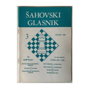 Šahovski glasnik broj 3/1988.