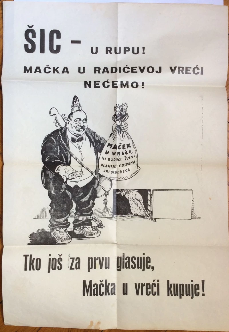  PROPAGANDA, NAJVJERNIJA FOTOGRAFIJA "PREDSJEDNIKA" STJEPANA RADIĆA  TRGOVCA S PRAVICAMA HRVATSKOG NARODA I GRADA ZAGREBA, IZDANJE ZAGREBAČKE ORGANIZACIJE HRVATSKE FEDERALISTIČKE SE