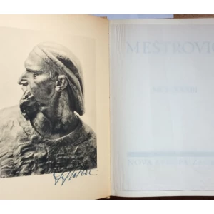 IVAN MEŠTROVIĆ, MONOGRAFIJA, POSVETA  KIPARA, SPECIJALNO IZDANJE , KOŽNI UVEZ, NOVA EVROPA, ZAGREB, 1933.