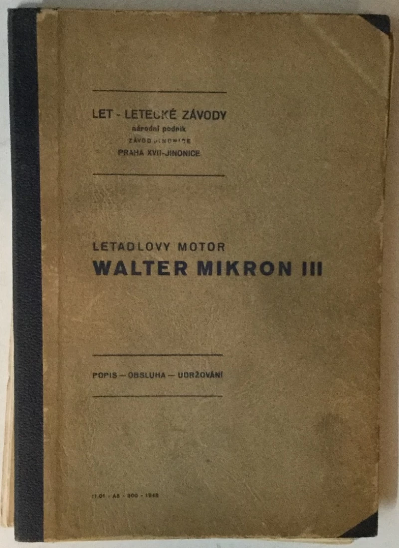 Letadlovy motor Walter Mikron III