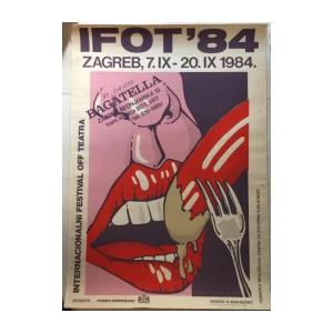 Plakat Internacionalni festival Off teatra 1984., autor Nenad Marasović
