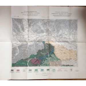 KRALJEVINA HRVATSKE I SLAVONIJE,  ZEMLJOPISNA KARTA,  VINICA I PTUJ,  71 x 56, 5  cm. 