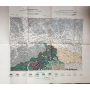 KRALJEVINA HRVATSKE I SLAVONIJE,  ZEMLJOPISNA KARTA,  VINICA I PTUJ,  71 x 56, 5  cm. 