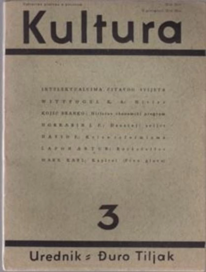 Đuro Tiljak, urednik: Kultura - broj 3.