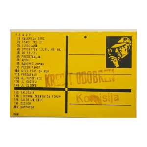 Pozivnica za izložbu Arhi: Bahovec Roman, Peter Pahor, Wild Pigs On Run