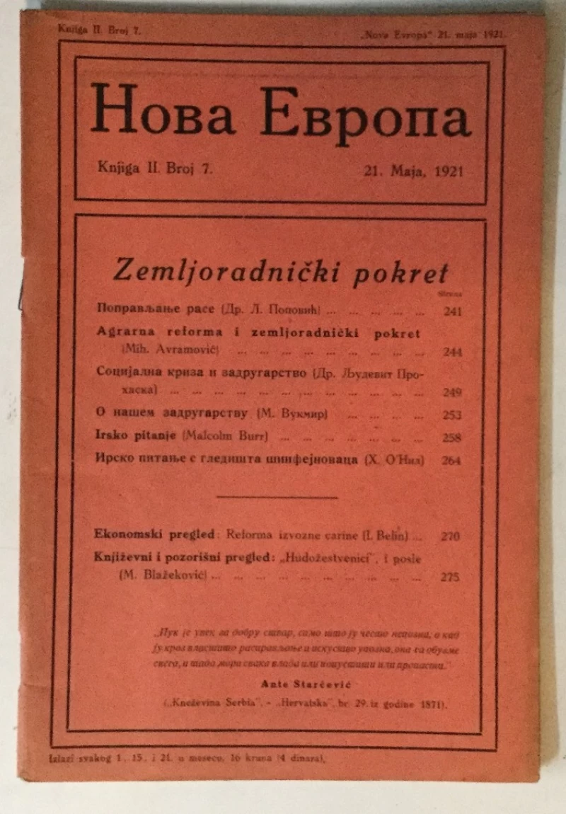 Nova Evropa 7/1921.