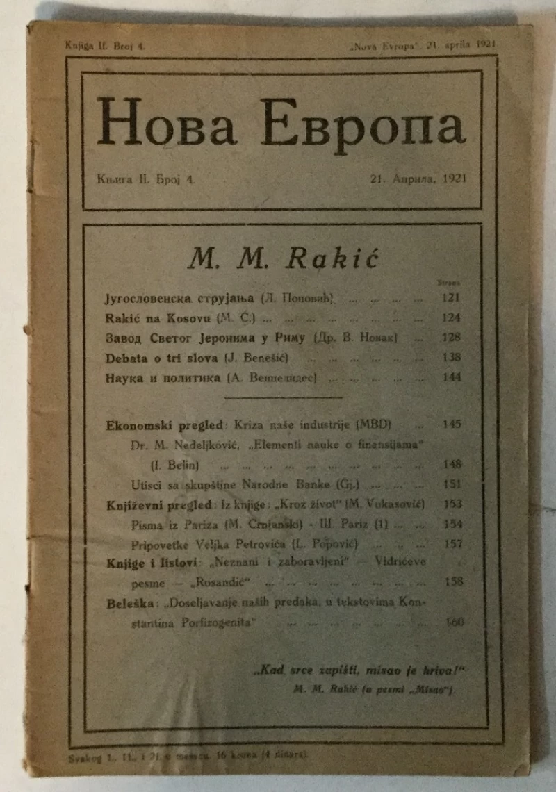 Nova Evropa 4/1921.