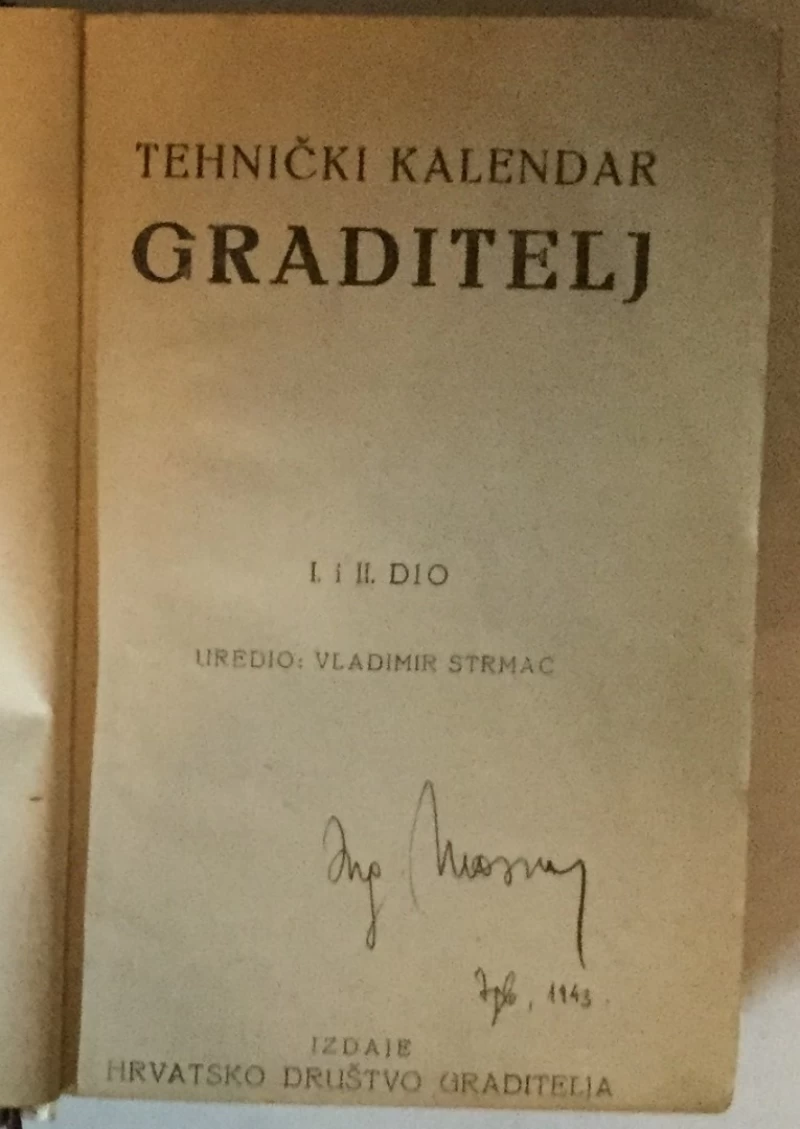 Graditelj, Tehnički kalendar I. i II. dio