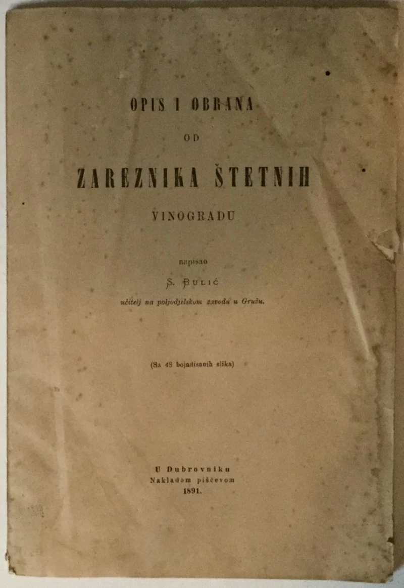 S. Bulić: Opis i obrana od zareznika štetnih vinogradu