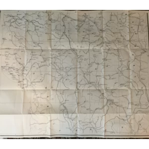 Detaljna poštanska karta Kraljevine Jugoslavije IV. sekcija Skoplje-Cetinje