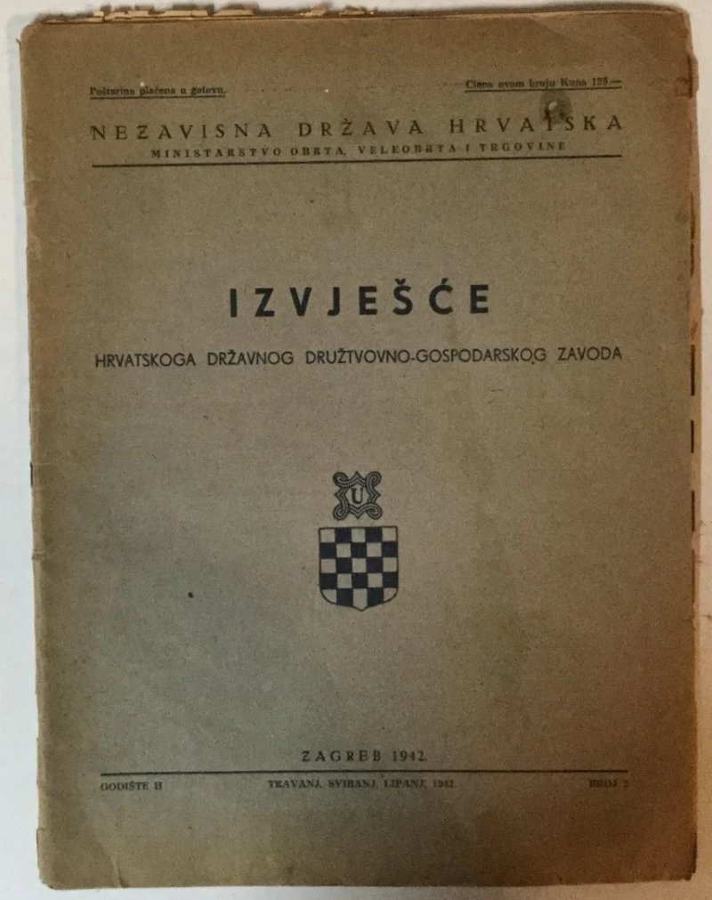 Izvješće Hrvatskoga državnog družtvovno-gospodarskog zavoda 2/1942.