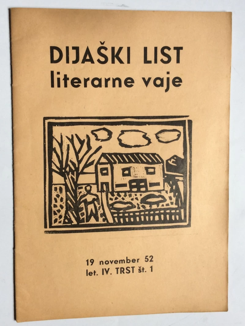 LITERARNE VAJE, DIJAŠKI LIST, 1952., TRST, ŠTEVILKA 1
