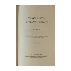 Ivan Tavčar: Zbrani spisi III