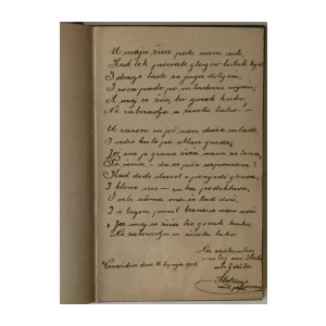 Spomenar s početka 20. stoljeća, upisi većinom nastali u Varaždinu