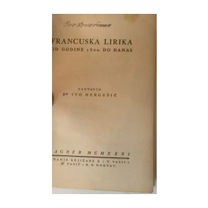 Ivo Hergešić: Francuska lirika