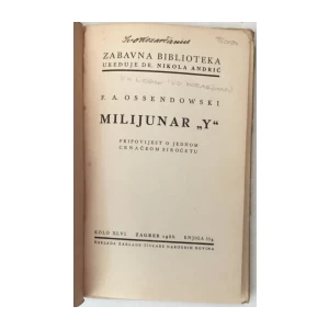 F. A. Ossendowski: Milijunar Y