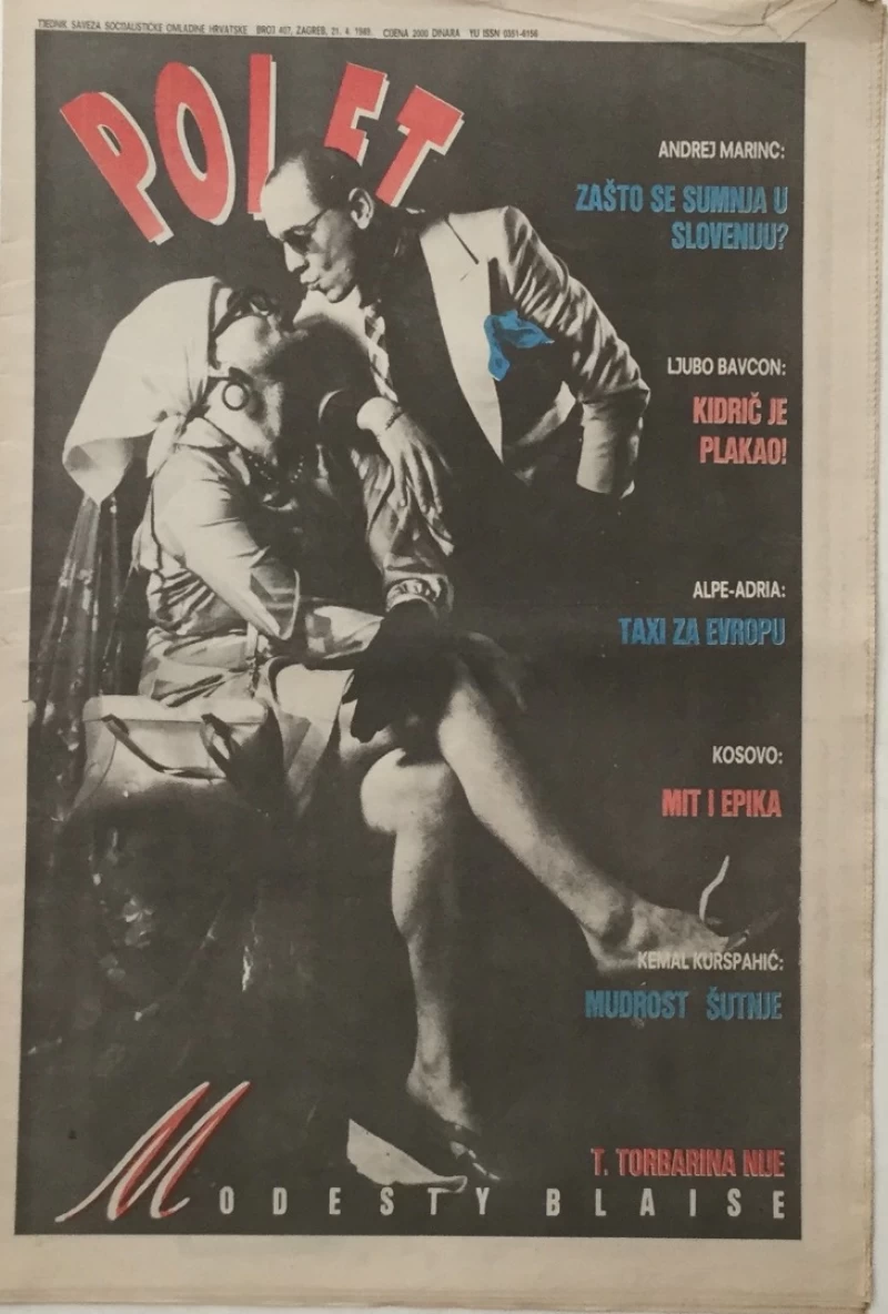 POLET, GLASILO SAVEZA SOCIJALISTIČKE OMLADINE HRVATSKE BROJ 407, GODINA 1989.