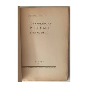 Dora Pfanova: Pjesme, svezak drugi
