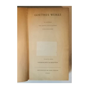 Goethes Werke, Sechster Band, Vermischte Schriften