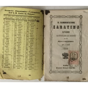 Il Rammentatore Zaratino, Lunario cattolico e greco ad uso della Dalmazia per l'anno 1855