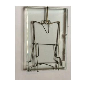 OKVIR ZA SLIKU, STOLNI, BRUŠENO STAKLO I METAL